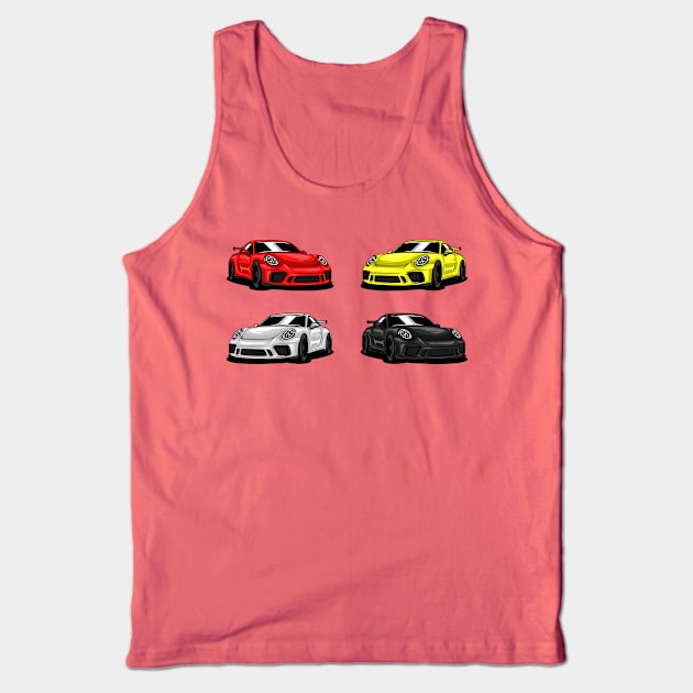 X4 Porsche 911 Car Tank Top by Car_Designer